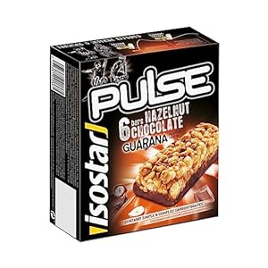 Isostar – Barres Pulse Chocolat Noisettes – Barres Énergétiques Source de Glucides et de Vitamines – Apport en Energie – 195087