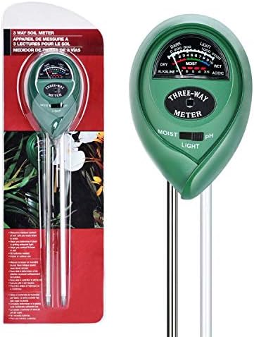 Soil pH Meter 3-in-1 Soil Test Kit For Moisture,Light & pH,Great For Garden,Farm, Lawn,Plants,Herbs & Gardening Tools,Indoor & Outdoor Plant Care Soil Tester(No Battery needed)
