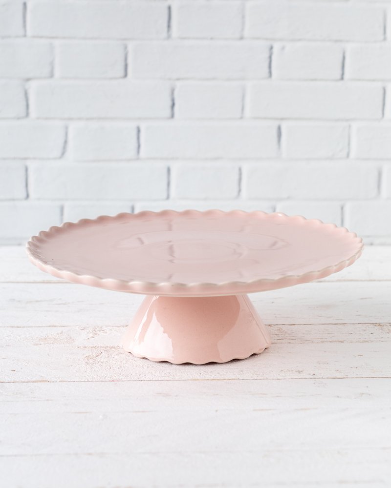 Plato para tarta Sweet Flower mediano en rosa, Ø 28 cm