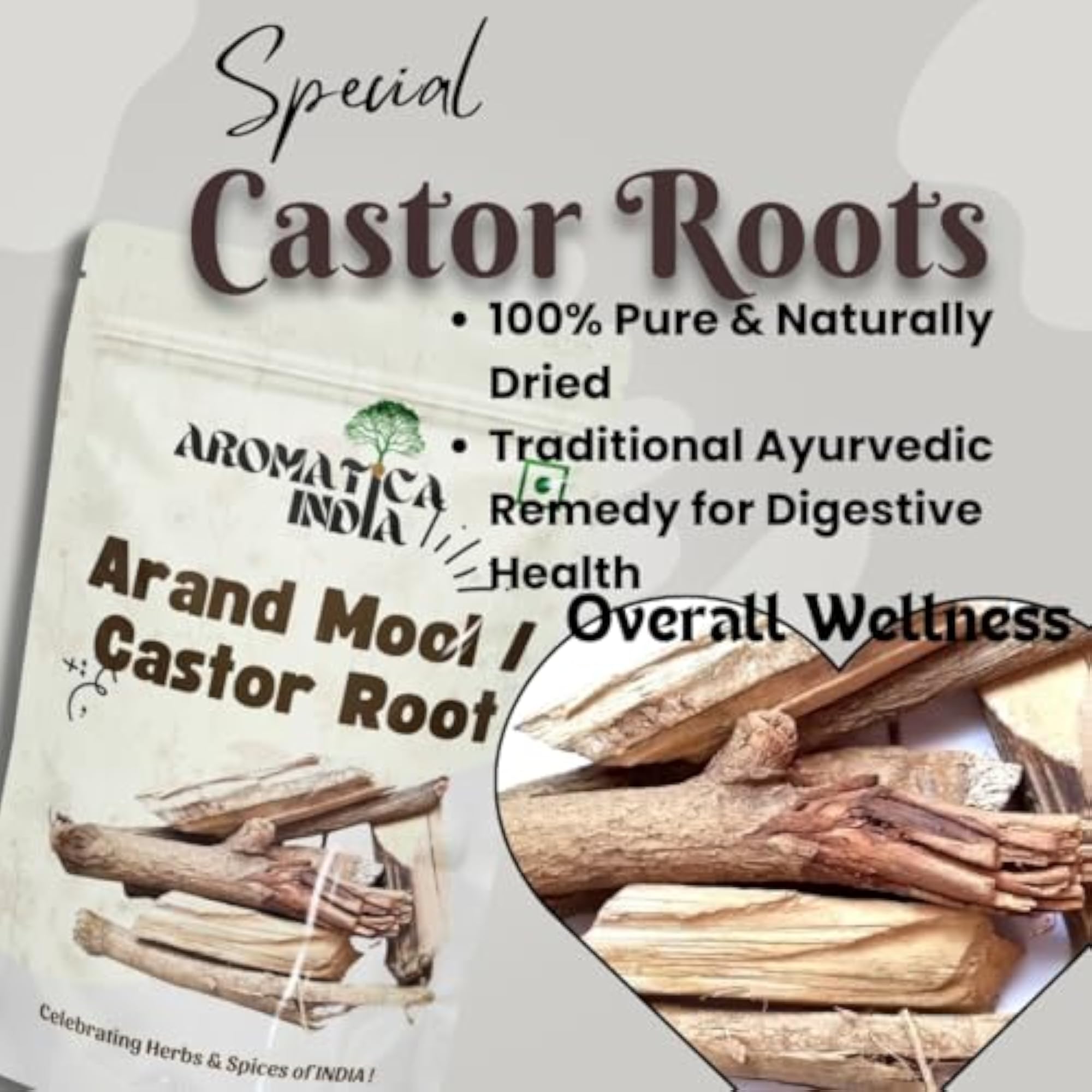 Aromatica Arandmool Roots, 100% Natural Ayurvedic Herb
