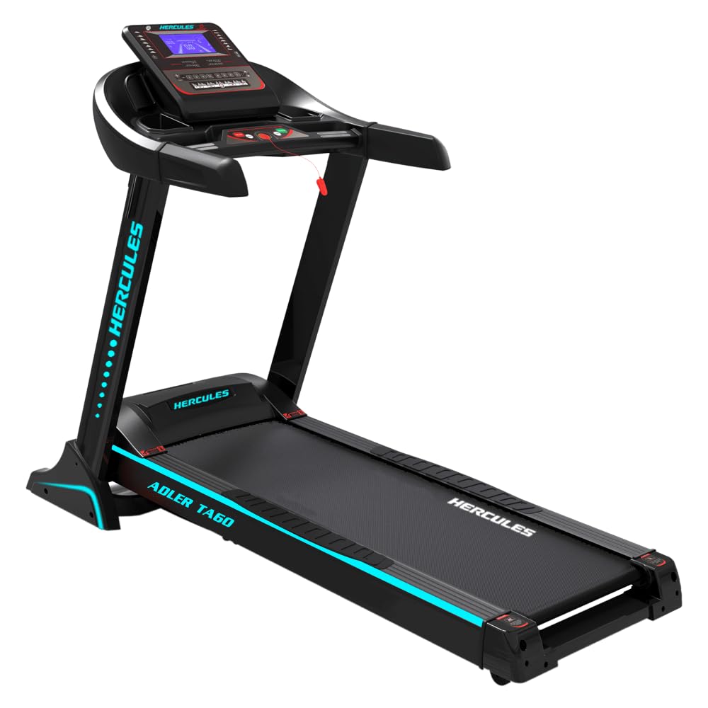 Hercules Fitness Adler TA60 1.75 HP / 3.0 HP Peak AC Motorized Treadmill 18 Level Automatic Motorized Incline Max Speed 18 Km/Hr Max User Weight 130 KG Trasportation Wheel (B0D6LV72WJ) Amazon Price History, Amazon Price Tracker