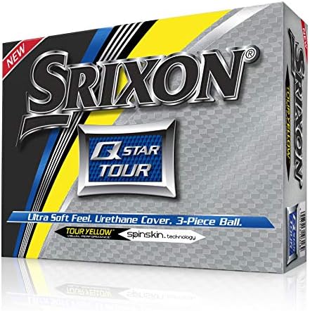Srixon Q-Star Tour 3 Golf Balls, Yellow (One Dozen)
