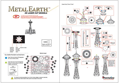 Maquette architecture Space Needle en acier ciselé Metal Earth - 3