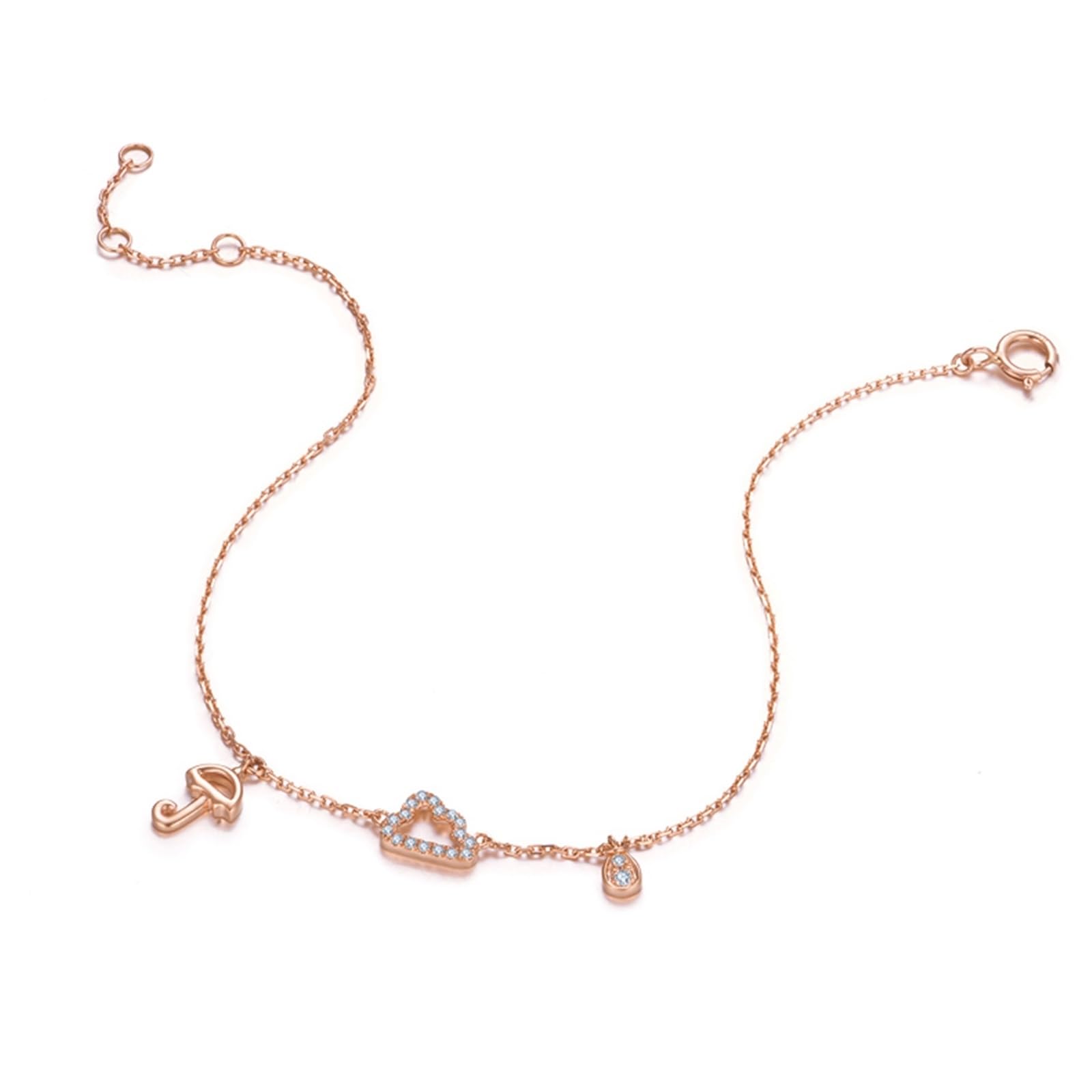 Bracciali Oro Rosa Donna 750/585/375, Bracciale Donna Diamante 16-18 cm Estensione 4 cm, Braccialetti Sposa Fidanzati