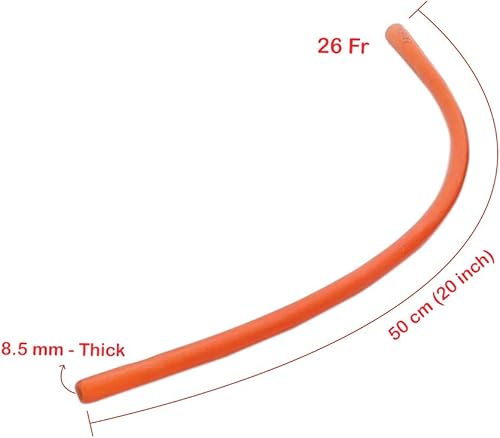 Miniatura 8 de Tubo de colon de goma HealthAndYoga(TM) - Extremo abierto 34 FR