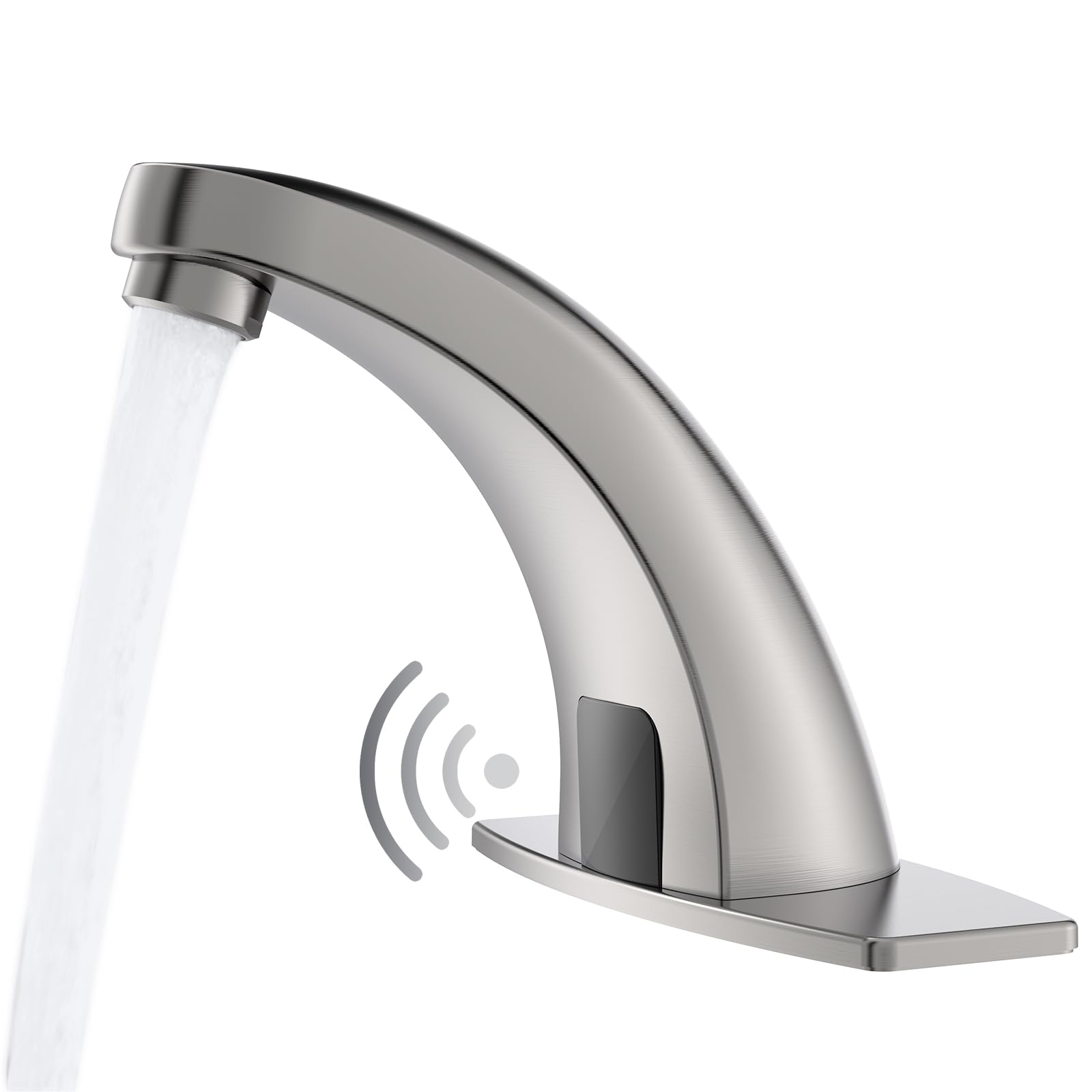Touchless Bathroom Faucet, Sensor Faucets, Brushed Nickel