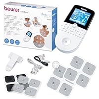 Beurer EM 49 Digital TENS/EMS, 3-in-1 Reizstromgerät, elektrische Nervenstimulation zur Schmerzlinderung und Muskelstimulation, Massagefunktion, inklusive Nachkaufset bestehend aus 8 Elektroden