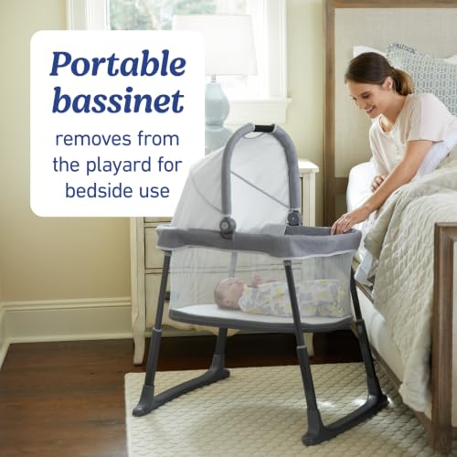 Image of Graco Pack 'n Play Day2Dream Travel Bassinet Playard Features Portable Bassinet Diaper Changer and More (Lo, Lo)