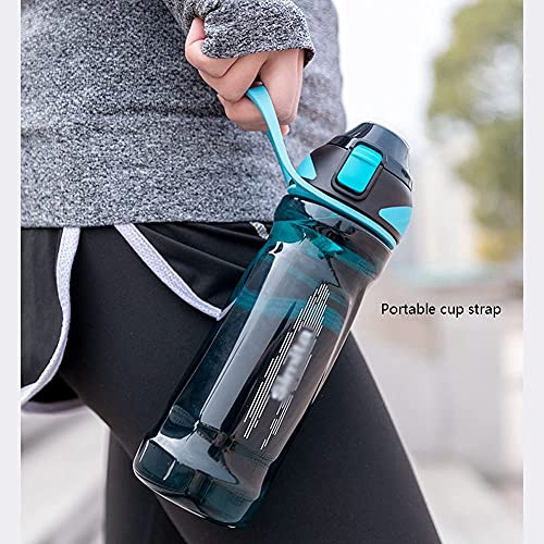 Waterfles Waterfles met Handvat Brede Mond Sportfles Fiets Waterflessen voor Buitensporten Camping Kantoor Wandelingsfles (Kleur: Blauw1) - Image 5