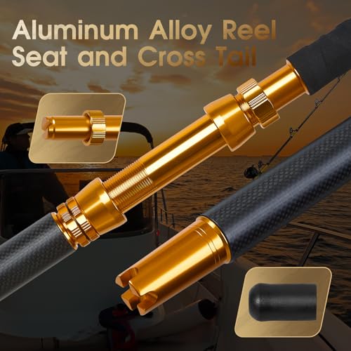 Caña de pescar TRHUNTER BK TROLLING ROD 6 feet para trolling en agua salada miniatura 5