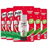 Pritt Stick Original Glue Stick for School, Crafting & Office Pack of 4-97% natural child-friendly adhesive, solvent-free, low-wrinkle formula that is strong, long-lasting and easy to wash 43g Each