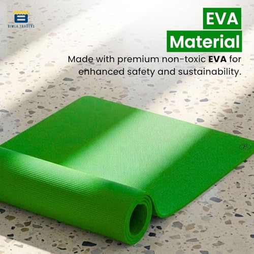 Image of Btag Premium TPE Yoga Mat for Women & Men | Anti-Slip Exercise & Gym Mat for Home Workouts | Lightweight & Durable | 4 mm (Green)