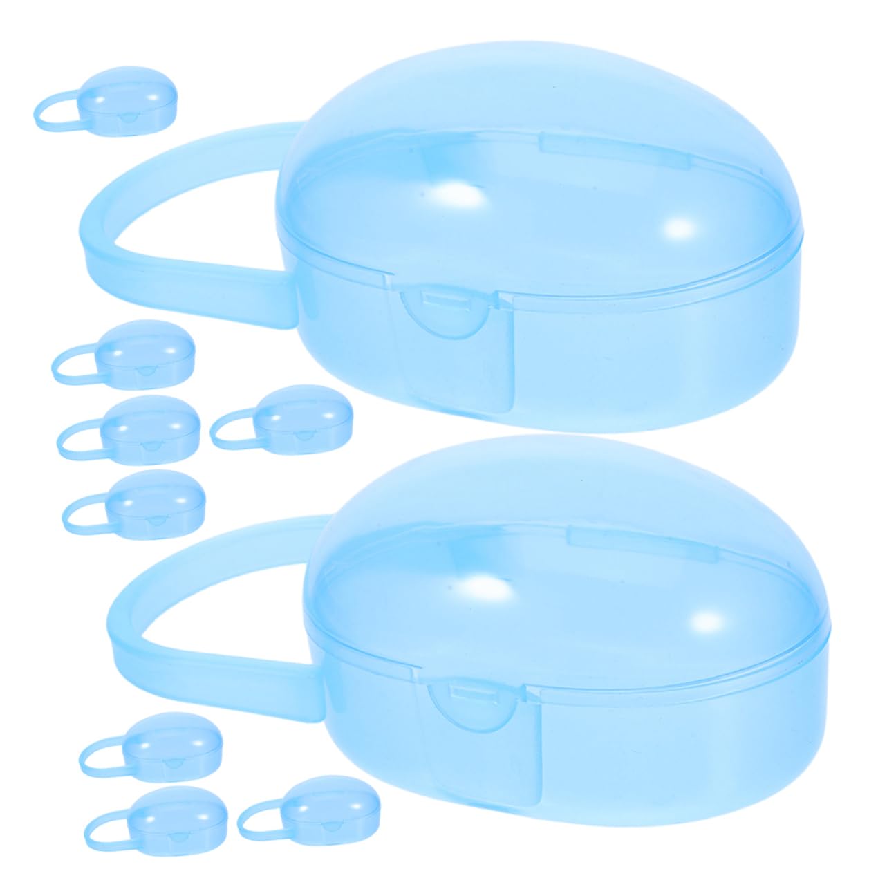 YARNOW 10pcs Portable Pacifier Storage Organizer Lightweight Pacifier Holder Case for Newborns for Diaper Bag Organization and and Cleaning Secure Closure