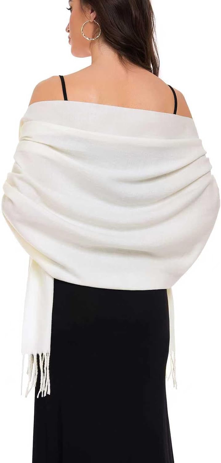 Pashmina Shawl and Wraps for Evening Dresses Resemble Cashmere Scarf for Women Wedding Winter Warm Shawls - Image 2