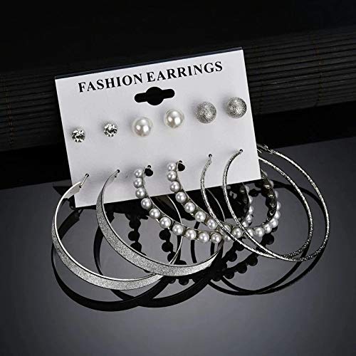 Image of Shining Diva Fashion Stylish Pairs Metal Earrings for Women and Girls