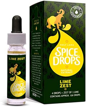 Holy Lama Natural Lime Zest Spice Drops No Artificial Coloring, Preservative, or Flavoring (5 ml / 0.17 fl oz)