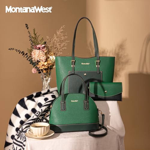 Image of Montana West 3PCS Purses for Women Tote Bag and Wallet Set Shoulder Satchel Handbags