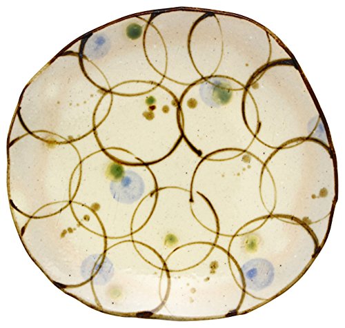 美濃焼 達久美子 「 軽くて持ちやすいうつわ 」 タタラ 取皿 プレート 皿 みずわ花文 約直径14cm 軽量 日本製 540-0018