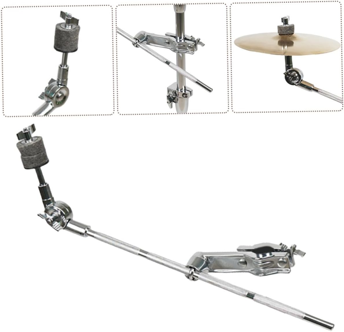 Abaodam Cymbal Arm Boom Holder for Enhanced Stability for Drum and Crash Cymbals