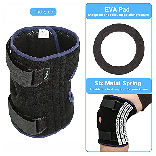 Nvorliy Plus Size Knee Braces for Knee Pain, Extra Large Adjustable Knee Support with Side Stabilizers for Arthritis Pain, Meniscus Tear, ACL, LCL, Injury Recovery & Pain Relief - Fit Women & Men