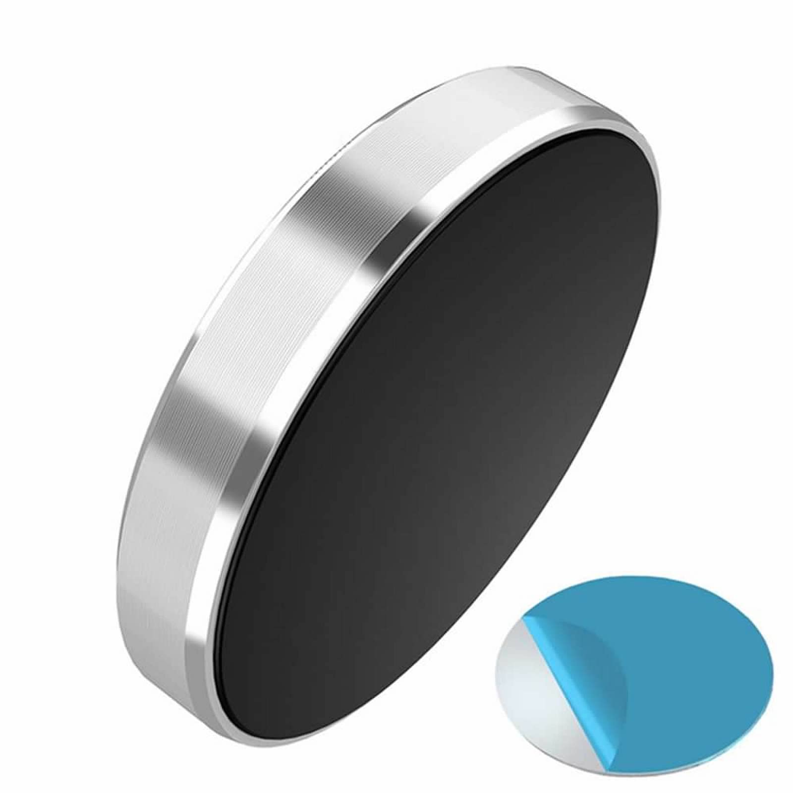 Portable Round Magnetic Phone Holder In Car for Car Mount Stand Universal Magnetic Bracket-Silver