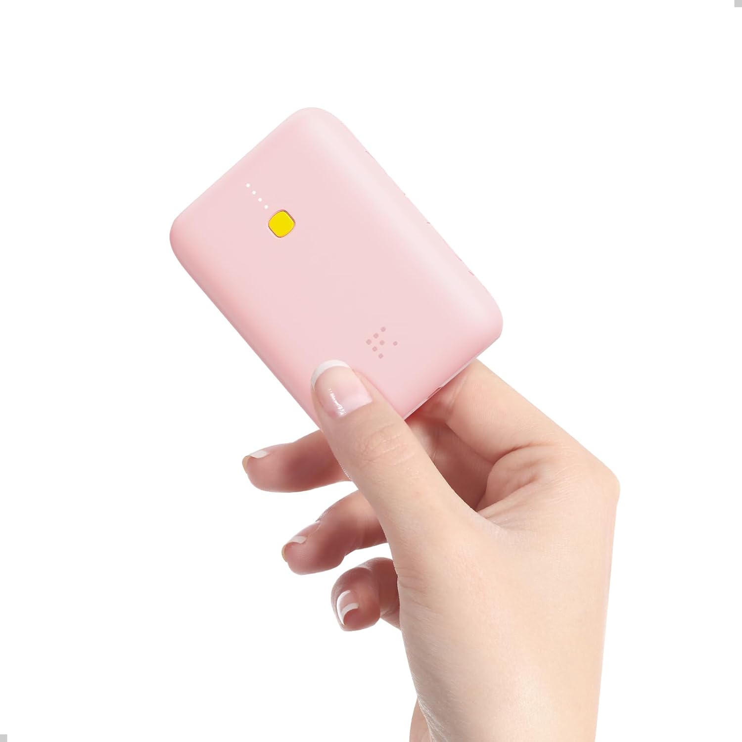 VOLTME Portable Charger, Slim 10000mAh 5V/3A Power Bank, USB C in&Out High-Speed Charging Battery Pack, Travel Essentials Compatible with iPhone 17/16/15Series,Galaxy S25/S24Series,and More