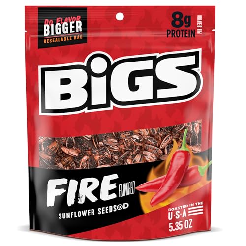 Bigs Fire Flavored Sunflower Seeds, Spicy Sunflower Seeds, 5.35 oz.