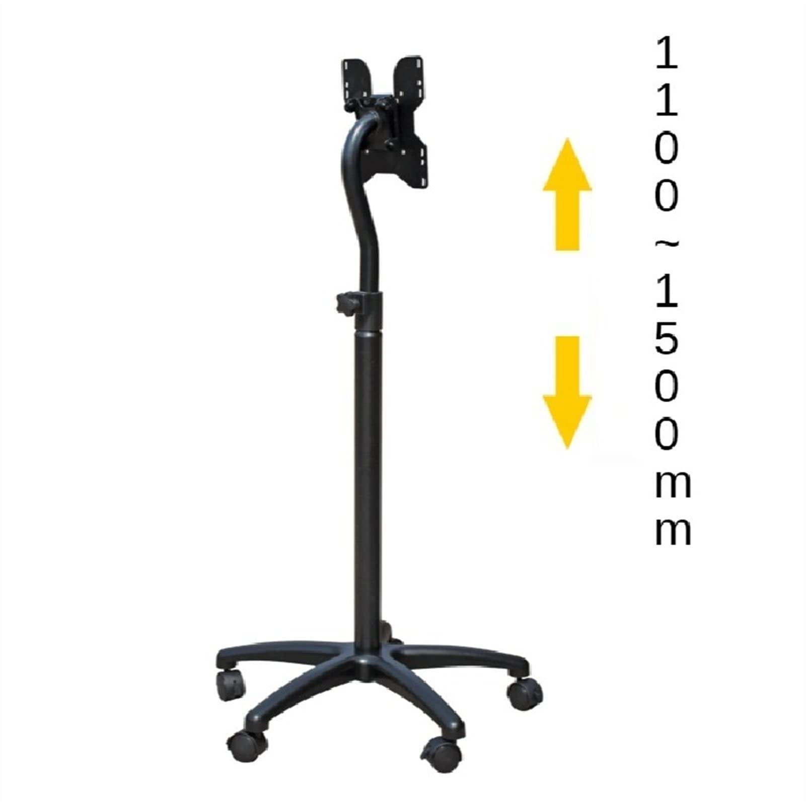Supporto per Braccio Monitor Supporto per Monitor per impieghi gravosi Carrello Mobile per Schermo LCD a LED da 14"-32", Supporto per Monitor Regolabile in Altezza, Supporto per Monitor