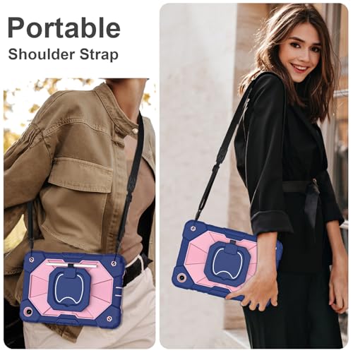 Image of Scnioy for Galaxy Tab A11+ Plus / A9+ Case 11 Inch 2025 /2023, Navy Rose
