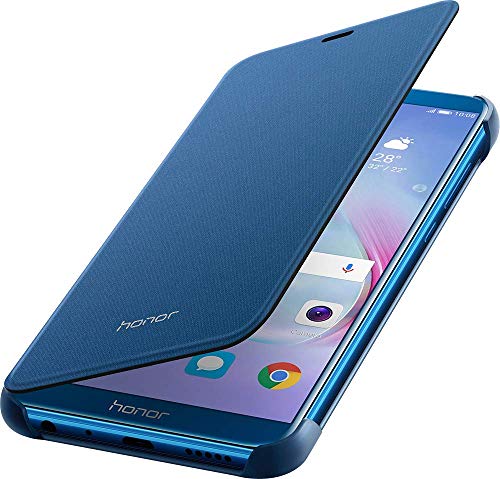 Protection Honor 9 Lite étui à rabat bleu en polyuréthane évitant l'écran brisé