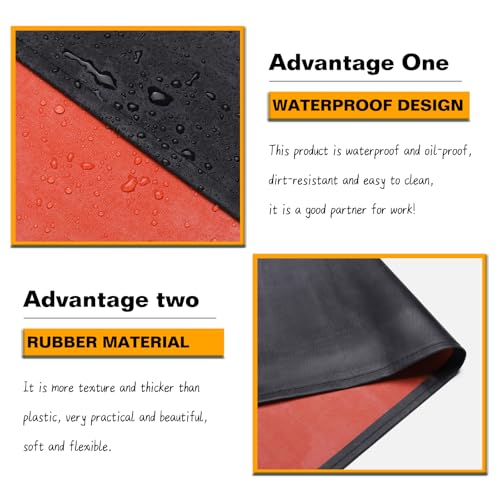 Homsolver Thick Rubber Waterproof Apron, Adjustable Heavy Duty Dishwashing Apron, Work Apron For Cooking, Cleaning, Gardening