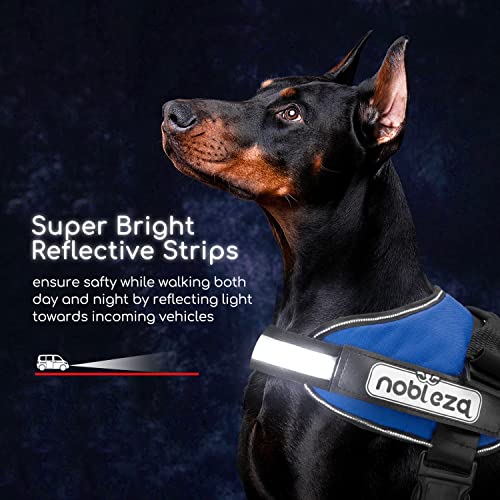 Nobleza No Pull Dog Vest Harness, Reflective With Handle And Soft Padding, Adjustable Easy On Grip Harness For Dogs With Velcro For Small Medium Large Breeds (Blue, S) #TOP2