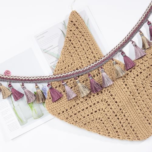 Image of TANOSII Tassel Purse Strap Handbag Strap Replacement Shoulder Crossbody Strap
