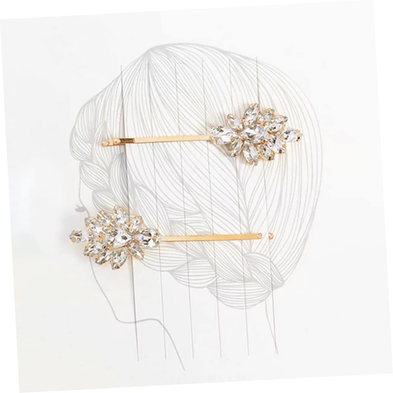 FRCOLOR 20pezzi Fermagli Per Con Strass Accessori Eleganti Per Ragazze e Donne Perfetti Per Matrimoni e Cerimonie
