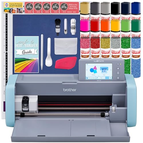 Brother ScanNcut SDX125E Wireless Cutting Machine with T-Shirt Vinyl...