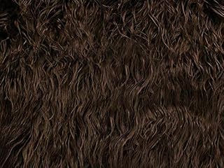 Faux Fur Long Pile Mongolian Sheep Chocolate Fabric / 64"w/Sold by The Yard