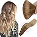 Produktbild Easyouth Haarverlängerung Tape Ombre 16zoll 40g Remy Hair Tape in Extensions Farbe Goldbraun Verblasst zu Golden Blonde Echthaar Tape in Extensions Haarverdichtung