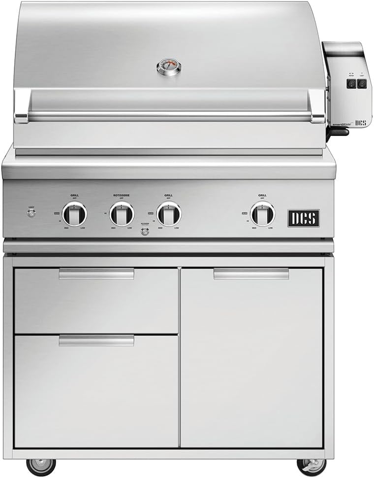 DCS Evolution Freestanding Gas Grill with Rotisserie (BE1-36RC-N-CAD1-36E), 36-Inch, Natural Gas