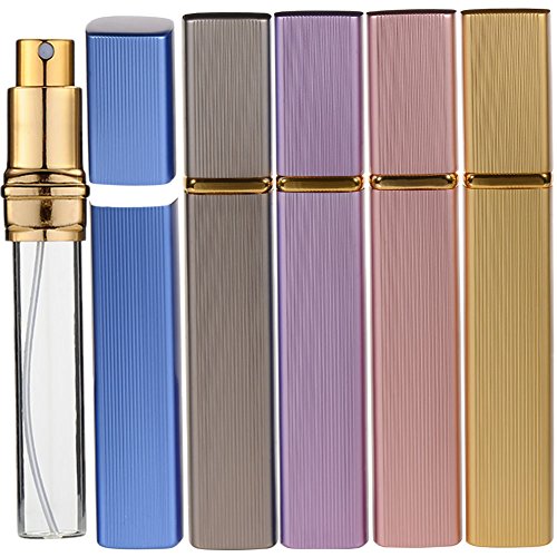 12ML Refillable Perfume Atomizer Bottle for Travel Spray Scent Pump Case Pack of 5