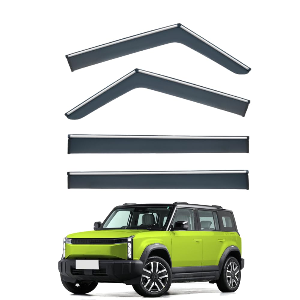 Qoemrhelt Normal 4Pc Set In-Channel Wind Deflectors, For Chery Jaecoo J6 2023–2026 Window Visors Rain Guards Vent Visors Rain & Sun Protection,Car Accessories