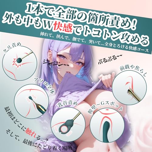 【1台5役!3秒潮吹きの女帝バイブ】 バイブ 女性用 クリトリス 潮吹き 強力 人気 - アダルトグッズ 静音 電マ ローター 潮吹き - あだるとグッズ 女性 大人のおもちゃ アダルトグッズ 人気 ローター 女性用 静か - 中いき (ブラック) - 画像6