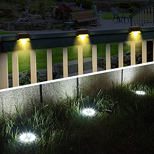 Gigalumi 24 Pack Solar Outdoor Lights,12 Pack Solar Ground Lights,12 Pack Solar Deck Lights,Outside Waterproof Garden Landscape Lighting For Yard Deck Lawn Patio Porch Walkway #TOP15