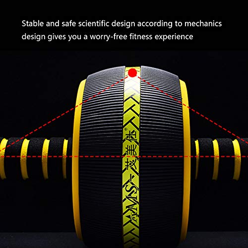 Rolo abdominal, adequado para exercícios abdominais, roda abdominal, 9,5 cm, equipamento de fitness