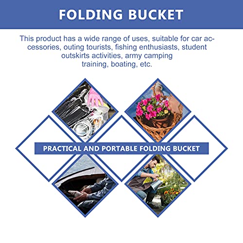 Angoily Bacia de Lavagem Balde Dobrável Ao Ar Livre Portátil Dobrável Balde de Água Recipiente Barri