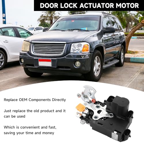 Image of Front Left Driver Side Door Lock Actuator - Compatible for GMC Envoy 2002-2009 for Buick Rainier 2004-2007 for Chevrolet Trailblazer 2002-2009 - Replace Part 15110507