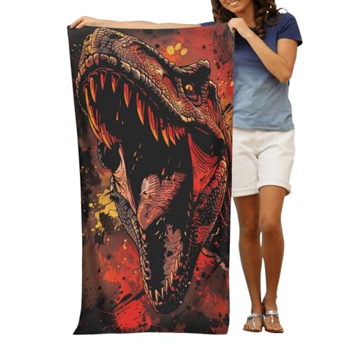 Toalla de Playa para Mujeres Niñas, Dinosaurio, Microseda Súper Suave y Ligera 31x51in miniatura 6