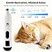 2026 Upgraded Silent Groom Pro Pet Nail Grinder,5-Speed Dog Nail Grinder with Led Light, 45db Quiet Painless Paws Grooming & Smoothing for Small Medium Large Dogs & Cats (1+2*Replacement Head) (White)