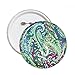 DIYthinker Fiore Foglia Abstract Green dono di piante ventaglio tondo Pins tasto del distintivo di decorazione dei vestiti 5pcs Multicolore XL