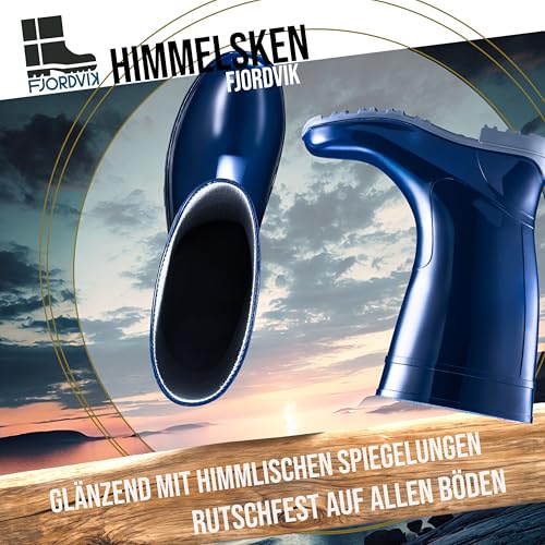 Fjordvik Himmelsken Gummistiefel | Wasserfest und schmutzabweisend | Perfekt für Outdoor-Aktivitäten | Farbe: blau, Gr.:41 / UK 7-7.5