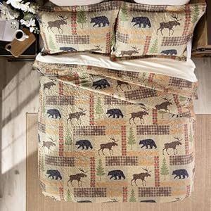 Carstens inc rustic cabin country bedding set microfiber quilt rustic lake country fullqueen  urban country home decor